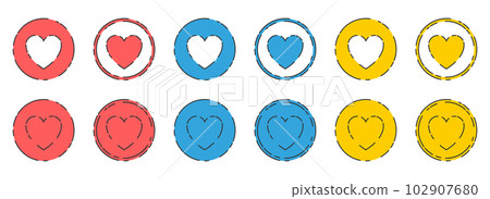 Add to favorite icon in flat style vector collection Add to favorite icon in flat style vector collection 102907680