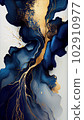 背景材料酒精水墨藝術藍金色 102910977