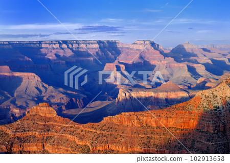 Amazing Sunrise Image of the Grand Canyon taken from Mather Point, USA Amazing Sunrise Image of the Grand Canyon taken from Mather Point, USA 102913658