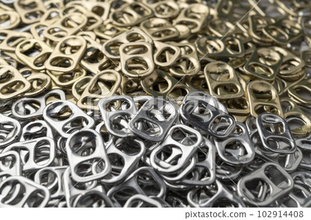 A lot of aluminum pull tabs A lot of aluminum pull tabs 102914408