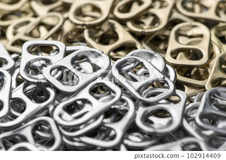 A lot of aluminum pull tabs A lot of aluminum pull tabs 102914409
