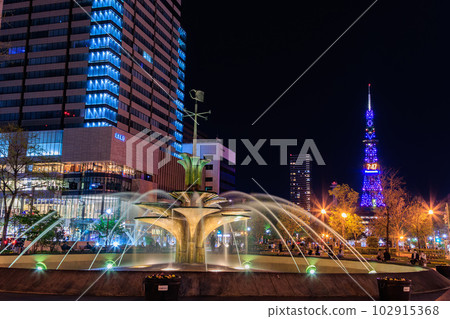 北海道札幌市大通公園夜景 102915368