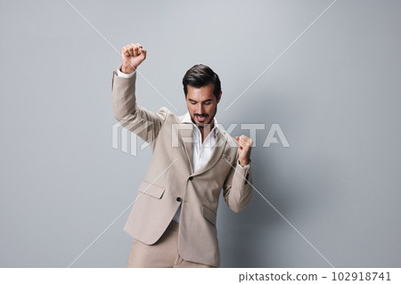 man hand business suit arm victory happy businessman successful beige winner man hand business suit arm victory happy businessman successful beige winner 102918741