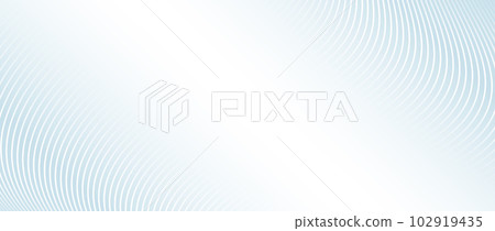 Smooth wave lines texture. White undulate stripes on light blue background. Warped and curved lines wallpaper. Sea water or air wind concept. Vector design template 102919435