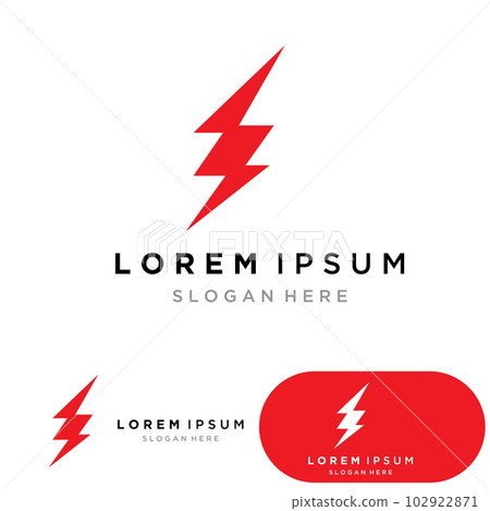 Thunderbolt logo and symbol vector 102922871