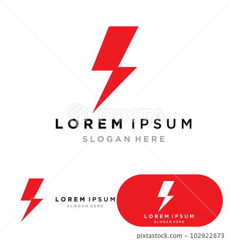 Thunderbolt logo and symbol vector 102922873