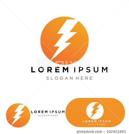 Thunderbolt logo and symbol vector Thunderbolt logo and symbol vector 102922891