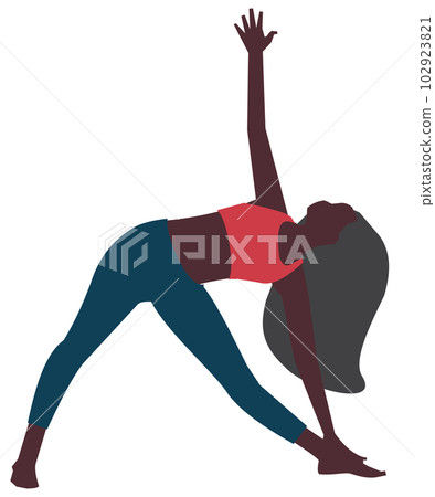 Woman wearing sportwear doing Yoga exercise, Calm of healthy young woman breathing and meditation yoga 102923821