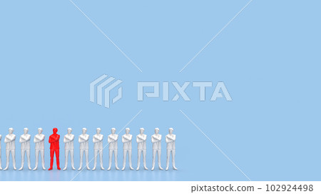 The red and white man figure for business concept 3d rendering The red and white man figure for business concept 3d rendering 102924498