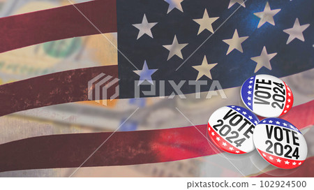 The Vote Pedro 2024 Pin Badge on usa flag 3d rendering The Vote Pedro 2024 Pin Badge on usa flag 3d rendering 102924500
