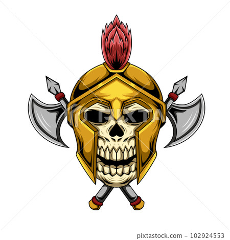 Gladiator skull graphic mascot character 102924553