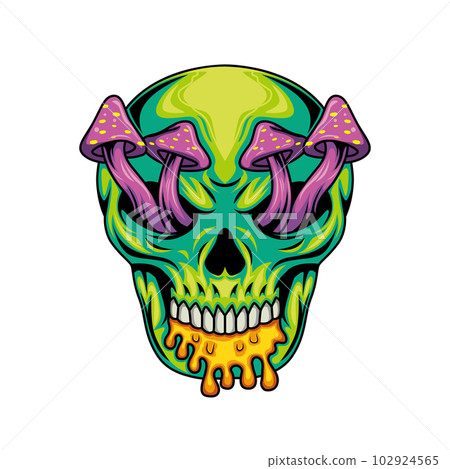 Mushroom skull graphic mascot character Mushroom skull graphic mascot character 102924565