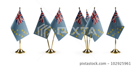 Small national flags of the Tuvalu on a white background Small national flags of the Tuvalu on a white background 102925961