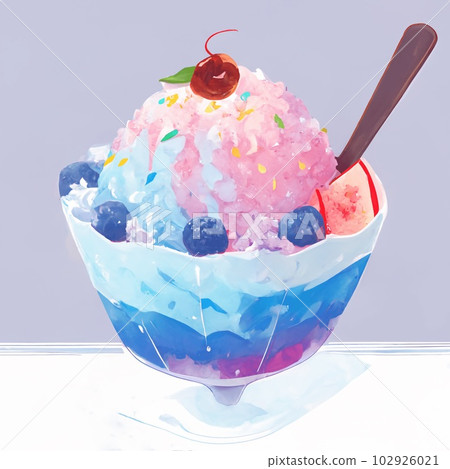 Illustration of shaved ice 102926021