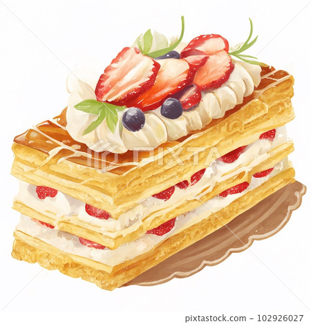 illustration of millefeuille 102926027