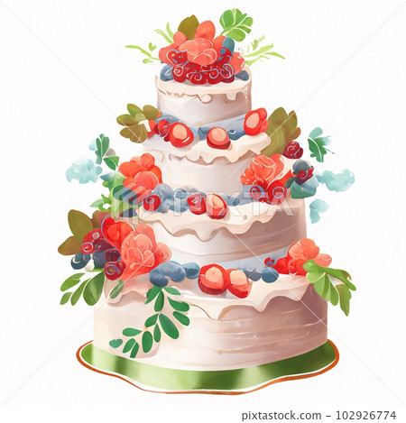 Wedding cake illustration Wedding cake illustration 102926774