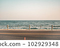 beautiful sea over the road 102929348