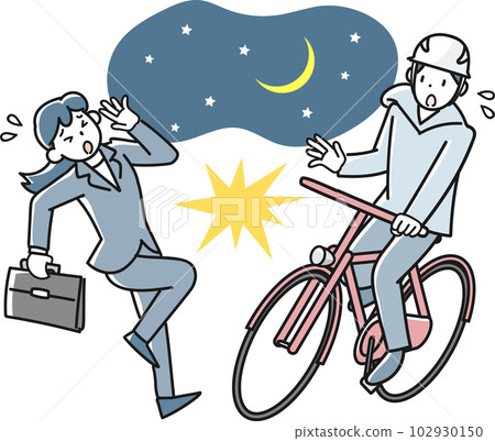 夜間自行車未點亮引發的事故 102930150