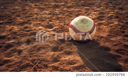地面上的棒球“AI生成圖像” 102930766