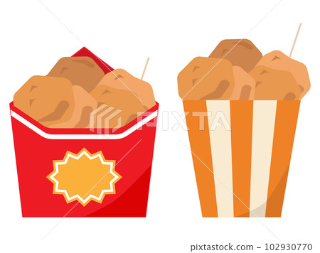 在便利店和集市上出售的兩種炸雞 在便利店和集市上出售的兩種炸雞 102930770