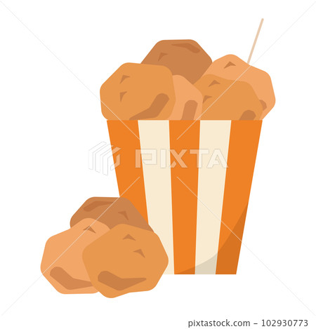 在便利店和集市上出售的炸雞 102930773