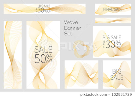 橫幅 set_wave_gold 橫幅 set_wave_gold 102931729