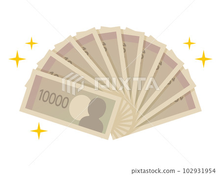 鈔票插圖 100,000 日元 102931954