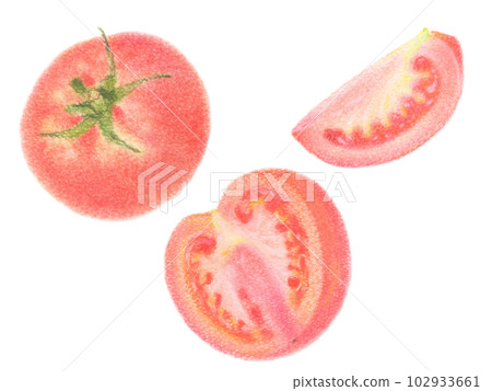 Whole and cut tomatoes 102933661