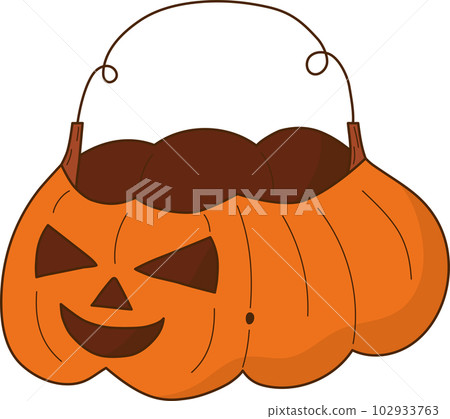 Cute pumpkin with face emotion. Halloween character. An illustration isolated on transparent background. Cute pumpkin with face emotion. Halloween character. An illustration isolated on transparent background. 102933763