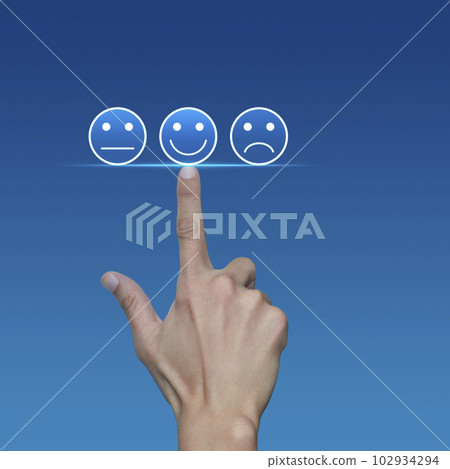 Business customer service evaluation and feedback rating concept 102934294