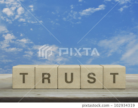 Building trust business concept 102934319