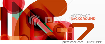 Geometric primitives. Lines, circles abstract background 102934995