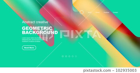 Fluid gradient triangles landing page background. Vector illustration for wallpaper, banner, background, leaflet, catalog, cover, flyer 102935003