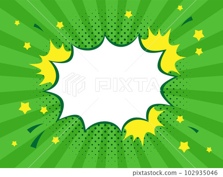 American comic style frame green 102935046