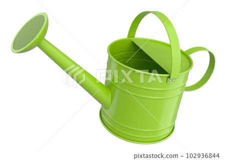 Watering can on white background. 3d render concept of gardening equipment tools 102936844