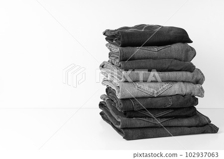 Concept of modern casual clothes - jeans, jeans trousers 102937063