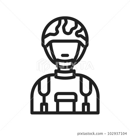 Soldier icon vector image. 102937104