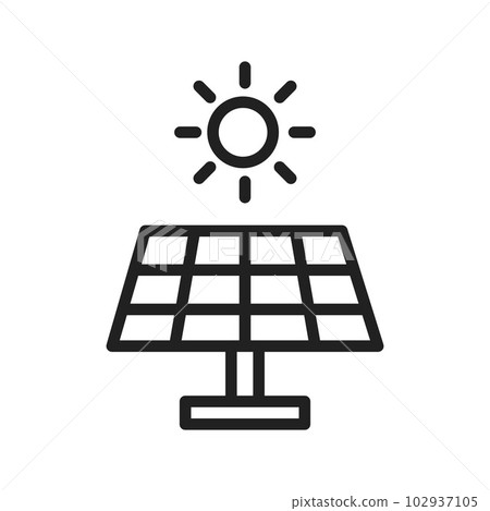 Solar Panel icon vector image. 102937105