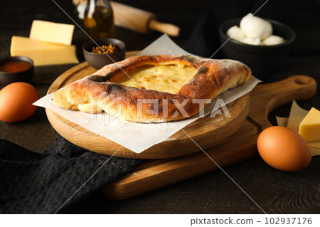 National Georgian cuisine food, flour product - Khachapuri 102937176