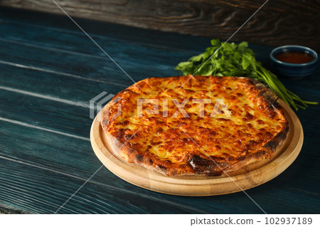 National Georgian cuisine food, flour product - Khachapuri 102937189
