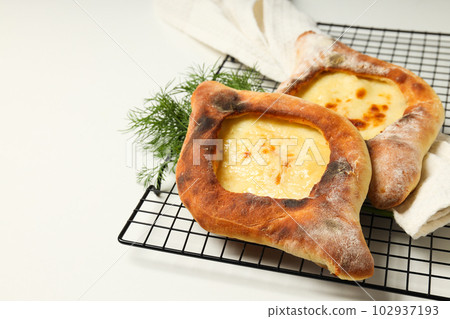 National Georgian cuisine food, flour product - Khachapuri 102937193
