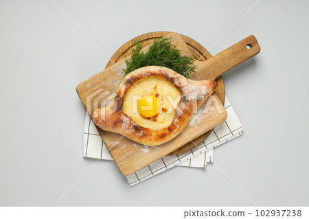 National Georgian cuisine food, flour product - Khachapuri 102937238