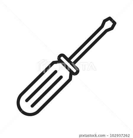 Screwdriver icon vector image. Screwdriver icon vector image. 102937262