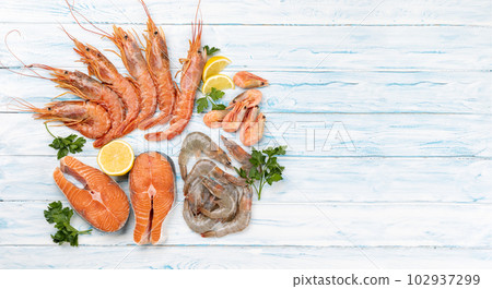 Fresh seafood 102937299