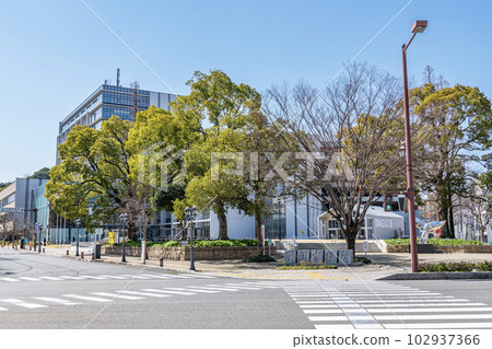 Shimonoseki City, Yamaguchi Prefecture Shimonoseki City Hall new government building in sunny weather 102937366