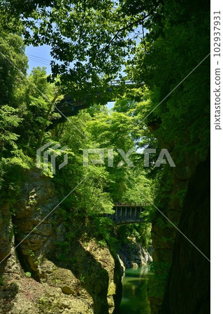 Kai no Saruhashi Bridge 和 Katsura River Valley with Aqueduct Bridge 102937931