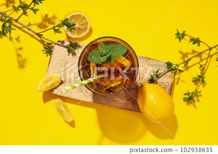Ice tea - drink for refreshing in hot summer weather Ice tea - drink for refreshing in hot summer weather 102938635