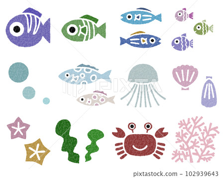 Sea Creatures Set B Drawing Paper 102939643