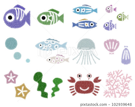 Sea Creatures Set E Applique Sea Creatures Set E Applique 102939648