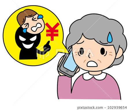 It's me scam Grandma answering the phone It's me scam Grandma answering the phone 102939654